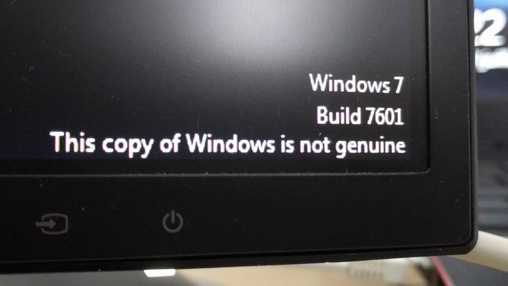 Windows 7 n'est pas authentique